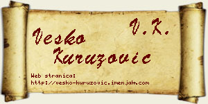 Vesko Kuruzović vizit kartica